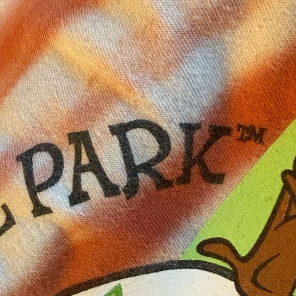 Y2K Yogi Bear Tie Dye T-Shirt XL 90s Nostalgia Retro Festival Fit Camping - Picture 13 of 14